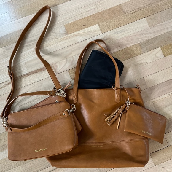 Bella Tunno Handbags - Bella Tunno 5 in 1 Diaper Bag color Cognac